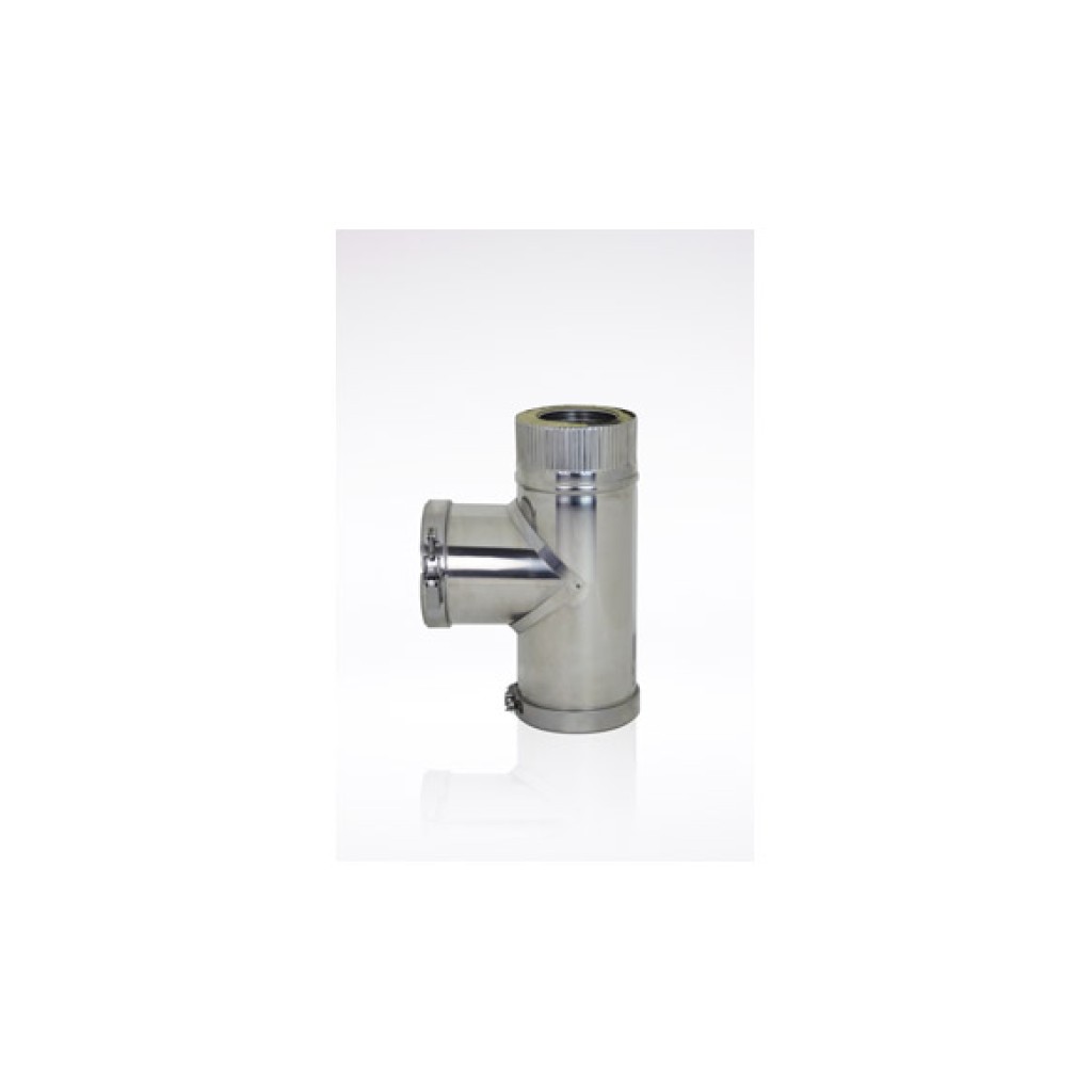 TE + TAPA - TUBO PARED ESTé80 MM- TE 90ø